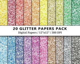Sparkling Glitter Textures Digital Paper