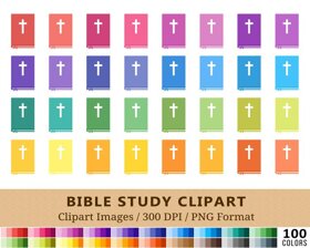 Bible Study Clipart - 100 Colors