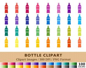 Bottle Clipart - 100 Colors