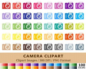 Camera Clipart - 100 Colors