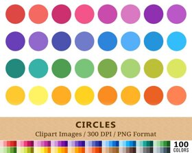 Circle Clipart - 100 Colors