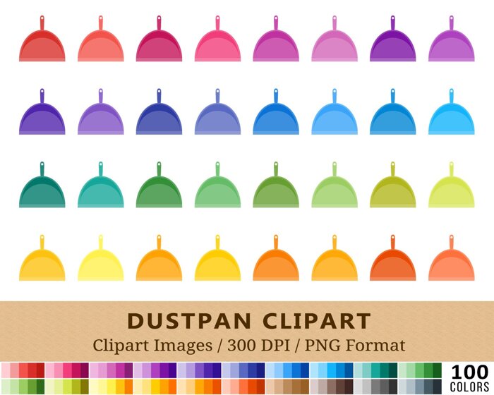Dustpan Clipart - 100 Colors