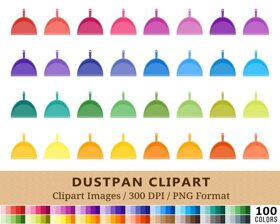 Dustpan Clipart - 100 Colors